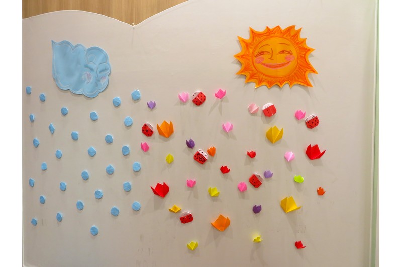 3月の壁面飾り★「北風💨と太陽🌞」